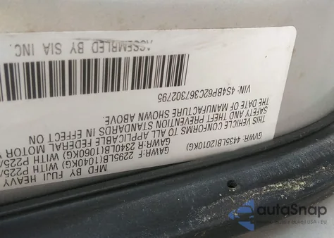 2006 Subaru Outback 2.5I Limited из США, поврежденный, VIN 4S4BP62C367302795